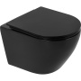 COLORATO Унитаз подвесной безободковый с креплением, чёрный матовый, BB062CHR-MB