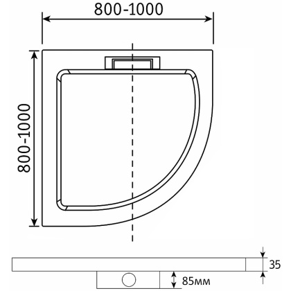 Душевой поддон RGW GWS-31 100х100 03150400-01