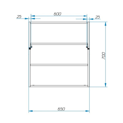 Зеркало-шкаф навесное Monaco (ШхГхВ) 700х130х700 Зеркало-шкаф навесное Monaco (ШхГхВ) 700х130х700