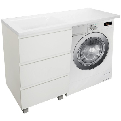 Комплект мебели Dallas Luxe 1500х482 левосторонний напольный 3 ящика  (ШхГхВ)  848х476х860