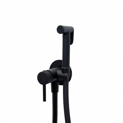 Гигиенический душ со смесителем, матовый черный