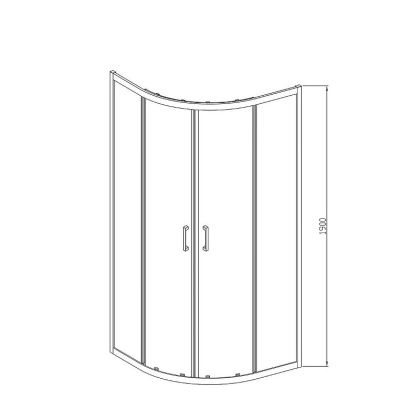 Душевой уголок Alpha VSQ-3AL800MT, 800*800, хром, стекло текстурное