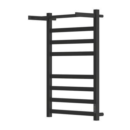 Полотенцесушитель электрический Point Меркурий PN83858PB П7 500x800 с полкой, диммер справа, черный																														 Полотенцесушитель электрический Point Меркурий PN83858PB П7 500x800 с полкой, диммер справа, черный