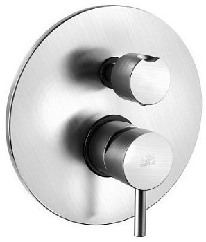 Смеситель для ванны Paffoni Stick SK019ST (с внутренней частью) сталь