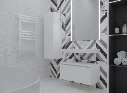 Ящик под столешницу 100см WHITE глянец VALLESSI UNO-S 897-100-W Boheme