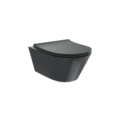 Унитаз подвесной безободковый Creto Logan L3 черный матовый 1003-002-L3BlMat Унитаз подвесной безободковый Creto Logan L3 черный матовый 1003-002-L3BlMat