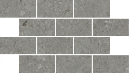 Декор Чеппо ди Гре мозаичный серый тёмный матовый обрезной 34,6x20x0,9