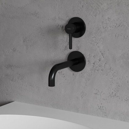 Смеситель для умывальника скрытого монтажа OMNIRES Y Y1215NBL (черный)