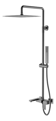 Стойка для душа Qubic Matt Gun Metal Стойка для душа Qubic Matt Gun Metal