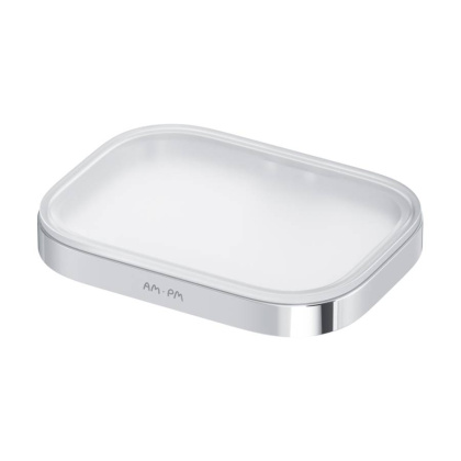 Стеклянная мыльница Func с настенным держателем, 1,8х12,2х9,8 см, хром, A8F34200