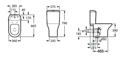 LEON Бачок для унитаза с нижним подводом воды, дв смыв 6/3