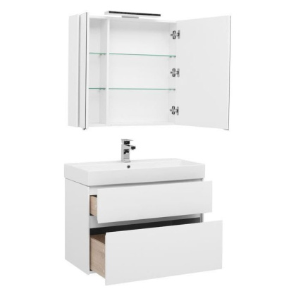 Мебель для ванной Aquanet Бруклин 85 белый Мебель для ванной Aquanet Бруклин 85 белый