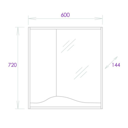 Шкаф-зеркало Onika Брендон 60 бетон крем/камень светлый Шкаф-зеркало Onika Брендон 60 бетон крем/камень светлый