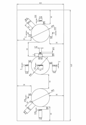 Смеситель термостатический для душа, наружная часть OMNIRES Y Y1238_KROBL (черный) Смеситель термостатический для душа, наружная часть OMNIRES Y Y1238_KROBL (черный)