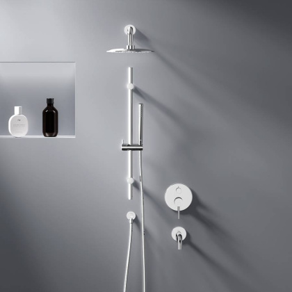 936540000 Scandinavian Pure встраиваемая душевая система с ванно-душевым смесителем, изливом и штанг