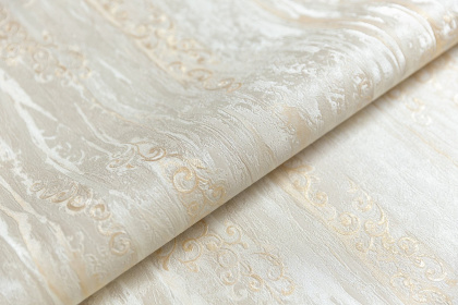 Обои виниловые Виньетки мотив, серо-желтый