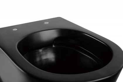 Унитаз ABBER Bequem AC1103MB подвесной черный матовый, безободковый Унитаз ABBER Bequem AC1103MB подвесной черный матовый, безободковый