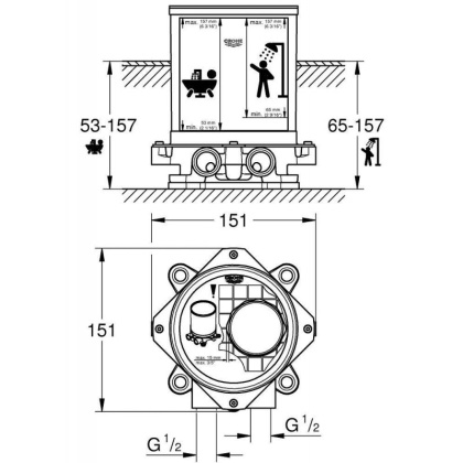 Скрытая часть Grohe 45984001