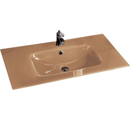 Столешница стекло 140*46см моноблок CAPPUCINO