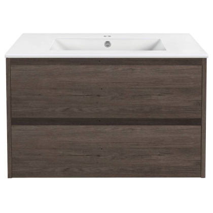 База под раковину Gio 800 подвесная, 2 выкатных ящика soft-close, R.Oak