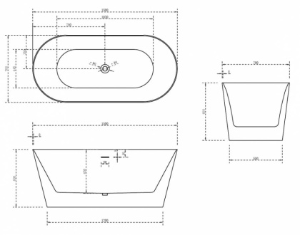 Акриловая ванна Abber 150х70 AB9222-1.5 Акриловая ванна Abber 150х70 AB9222-1.5