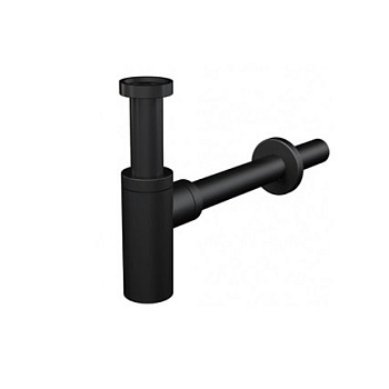 Сифон для умывальника цельнометаллический черный, A400BLACK