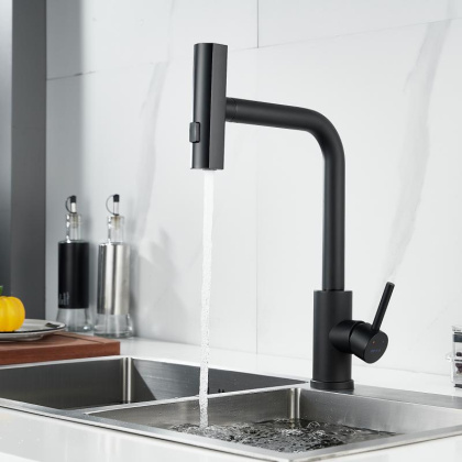 Смеситель для кухни с выдвижной лейкой Shevanik S263 S263H