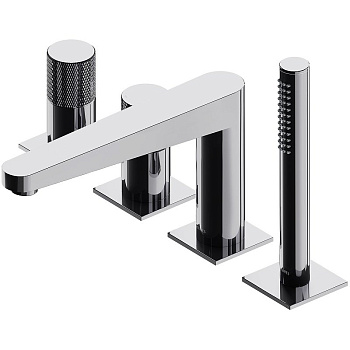 Смеситель на борт ванны OMNIRES CONTOUR CT8032CR (хром)