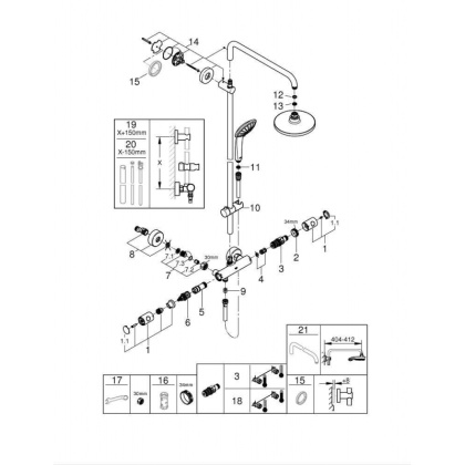 Душевая система Grohe Euphoria 27296001 хром Душевая система Grohe Euphoria 27296001 хром