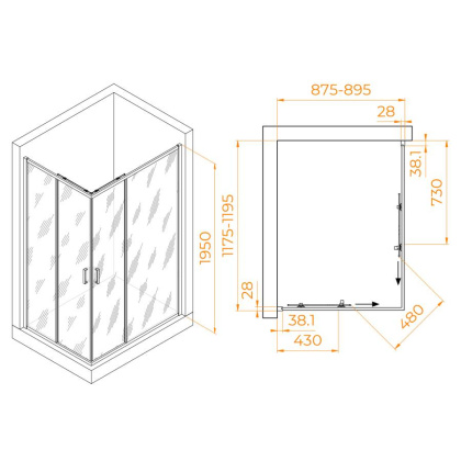 Душевой уголок RGW PA-246, RGW 030824692-11