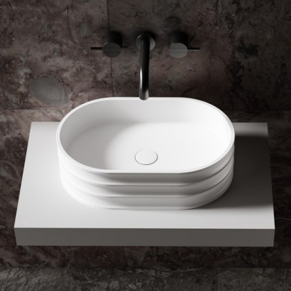 Раковина накладная ABBER Stein AS2650 белая матовая Раковина накладная ABBER Stein AS2650 белая матовая