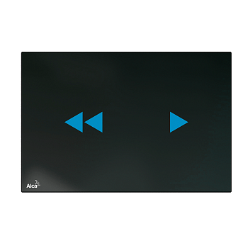 Кнопка управления бесконтактная для скрытых систем инсталляции Slim с подсветкой, стекло-черный