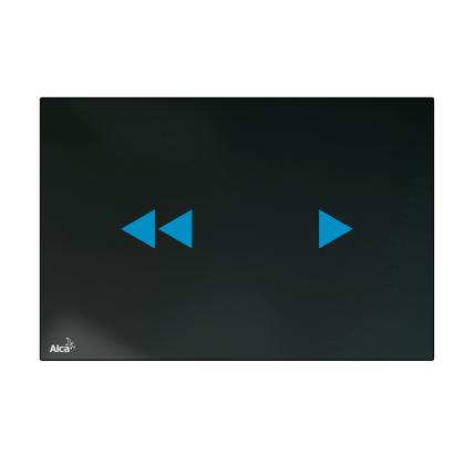 Кнопка управления бесконтактная для скрытых систем инсталляции Slim с подсветкой, стекло-черный