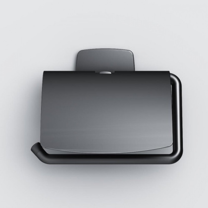 A90341422 Gem, Держатель для туалетной бумаги с крышкой, черный A90341422 Gem, Держатель для туалетной бумаги с крышкой, черный