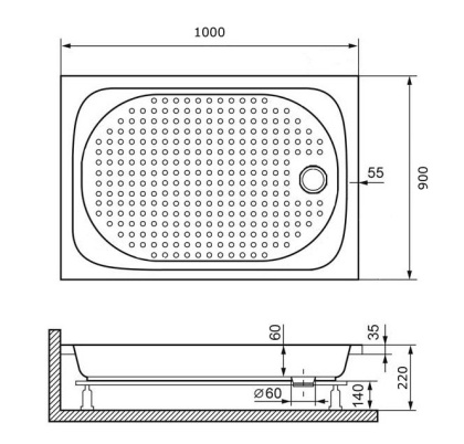 Душевой поддон RGW Lux/TN 90 x 100 см прямоугольный, акриловый, белый, 16180290-21 Душевой поддон RGW Lux/TN 90 x 100 см прямоугольный, акриловый, белый, 16180290-21
