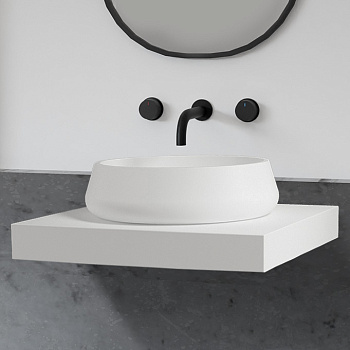 Раковина накладная ABBER Stein AS2605 белая матовая Раковина накладная ABBER Stein AS2605 белая матовая