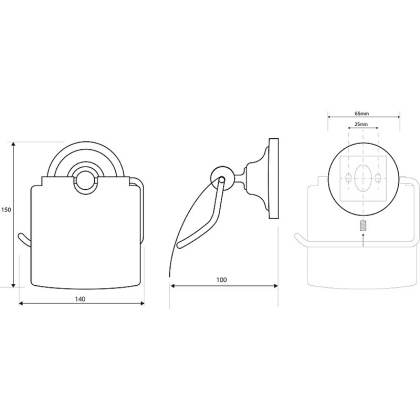Держатель туалетной бумаги с крышкой 144212018