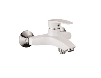 Смеситель для ванны латунь, белый S5002F