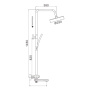 Душевая стойка с термостатом ROSE R39G R3936G Душевая стойка с термостатом ROSE R39G R3936G