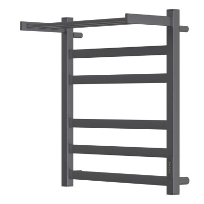 Полотенцесушитель электрический Point Меркурий PN83856PGR П5 500x600 с полкой, диммер справа, графит премиум Полотенцесушитель электрический Point Меркурий PN83856PGR П5 500x600 с полкой, диммер справа, графит премиум