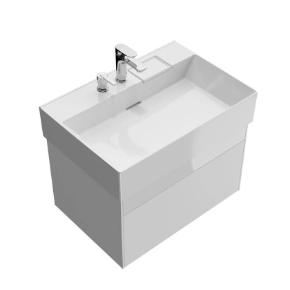 Тумба LOGICA подвесная 2 ящика 70 см, белоснежный Тумба LOGICA подвесная 2 ящика 70 см, белоснежный