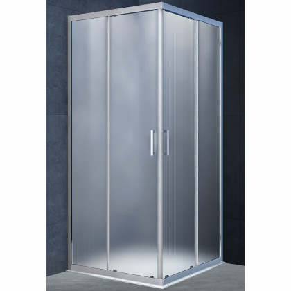 Душевой уголок Alpha VSS-3AL800MT, 800*800, хром, стекло текстурное