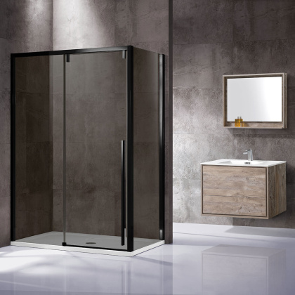 Душевой уголок Lugano VSR-1L9012CGB-1, 1200*900, черный, стекло тонированное Душевой уголок Lugano VSR-1L9012CGB-1, 1200*900, черный, стекло тонированное