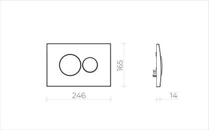 Кнопка смыва для инсталляции Creto Snap 2.0 KL-CR-751-3 черный матовый