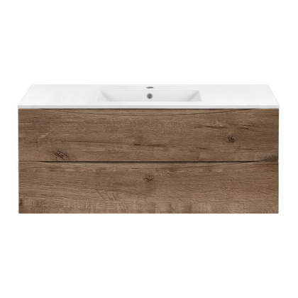 База под керамическую раковину Mia 1200 подвесная, 2 выкатных ящика soft close, V.Oak