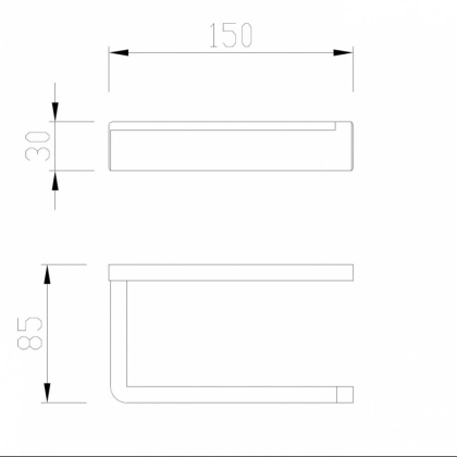 Бумагодержатель ABBER Westen AA1731B черный матовый Бумагодержатель ABBER Westen AA1731B черный матовый