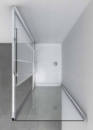 Душевой уголок Soft VSR-3SO9011CLB, 1100*900, черный, стекло прозрачное