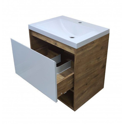 Комплект мебели Monaco Wood 700х480 подвесной 1 ящик (ШхГхВ) 698х476х607 Комплект мебели Monaco Wood 700х480 подвесной 1 ящик (ШхГхВ) 698х476х607