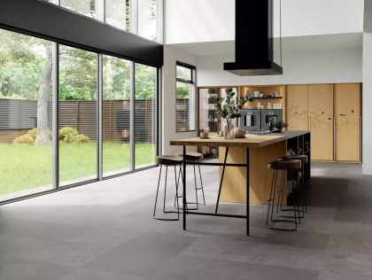 Керамогранит Про Лаймстоун серый натуральный обрезной 60x60x0,9