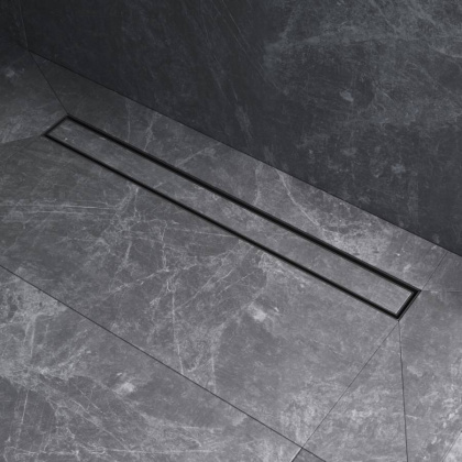 W01SC-U11-070-04BM MasterFlow Трап для душа линейный универс затвор Tile 70см цвет черн мат